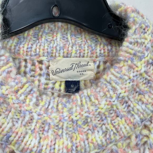Universal Thread Multicolor Knit Sweater Cozy Pastel Pullover Size M - Picture 6 of 8